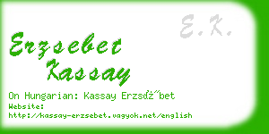 erzsebet kassay business card